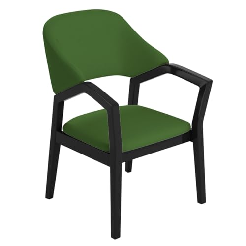 GIZNXBA Küchen-Esszimmerstühle Mit Gepolstertem Sitz Gepolsterte Sessel Mit Holzbeinen Küchenstuhl Mit Armlehne Für Das Büro Moderner Empfangsraum-Beistellstuhl Für Das Wohnzimmer(Groen,B) von GIZNXBA