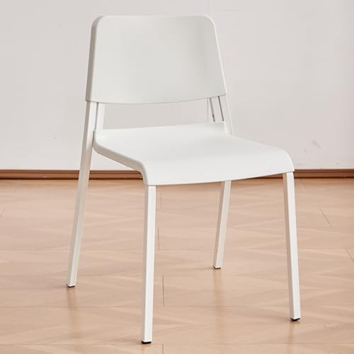 GIZNXBA Kunststoffstuhl Schwarz Portable Stapelbar Kommerzielle Stuhl Stapelbar Esszimmerstühle, Stapelbar Armless Stuhl Für Home Office Hochzeit Party Indoor Outdoor Events(/White) von GIZNXBA