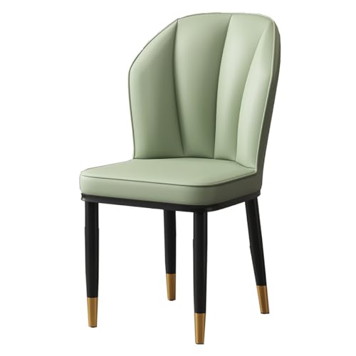 GIZNXBA Leder-Esszimmerstühle Moderne Polsterstuhl Esszimmer Mit Bequemer Rückenlehne Armlehnenlose Küchenstühle Mit Metallbeinen Für Wohnzimmer, Schlafzimmer(Groen) von GIZNXBA