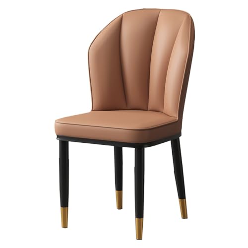 GIZNXBA Leder-Esszimmerstühle Moderne Polsterstuhl Esszimmer Mit Bequemer Rückenlehne Armlehnenlose Küchenstühle Mit Metallbeinen Für Wohnzimmer, Schlafzimmer(Khaki) von GIZNXBA