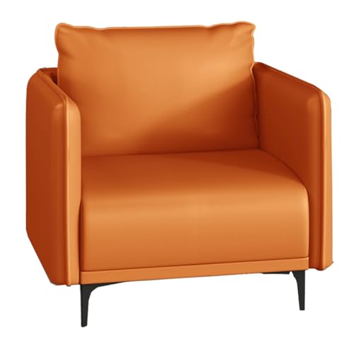 GIZNXBA Lesesessel Loungesessel Stuhl Polstersessel Gepolsterter Relaxsessel Bequemer Wohnzimmersessel Mit Armlehnen,Freizeitstuhl Faulenzerstuhl Für Schlafzimmer,Wohnzimmer (Color : /Orange A) von GIZNXBA