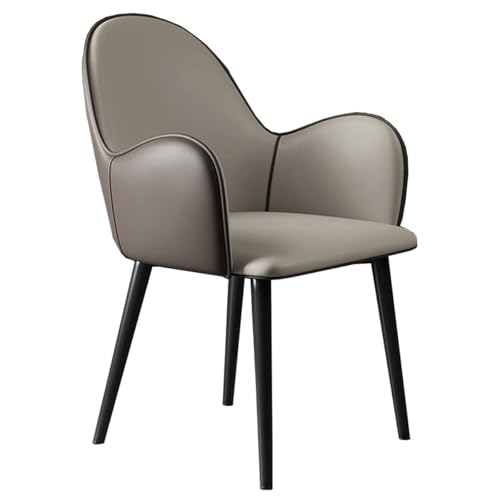 GIZNXBA Moderne Küchen- Und Esszimmerstühle Gepolsterter Sessel Mit Metallbeinen Moderne Wohnzimmer-Akzentstühle Küchenstuhl Mit Armlehne Für Konferenzräume, Schlafzimmer(Beige) von GIZNXBA