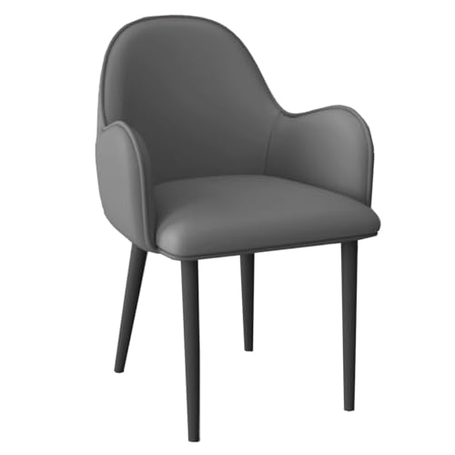 GIZNXBA Moderne Küchen- Und Esszimmerstühle Gepolsterter Sessel Mit Metallbeinen Moderne Wohnzimmer-Akzentstühle Küchenstuhl Mit Armlehne Für Konferenzräume, Schlafzimmer(Grey) von GIZNXBA