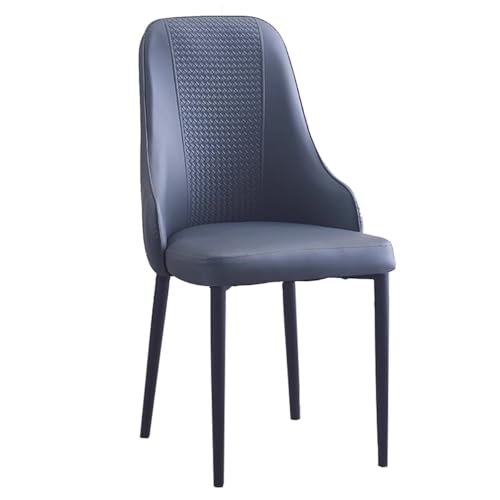 GIZNXBA Moderner Esszimmerstuhl Blau Moderne Küchenstuhl Mit Hoher Rückenlehne Und Metallbeinen Gepolsterte Esszimmerstühle Für Die Küche, Den Schminkraum(Dark Gray) von GIZNXBA