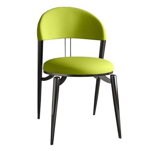 GIZNXBA Moderner Gepolsterter Esszimmerstuhl Küchenstuhl Für Das Wohnzimmer Gepolsterte Lederstühle Für Esszimmer Empfangsstuhl Für Schlafzimmer Mit Rückenlehne Und Metallbeinen(Green B) von GIZNXBA