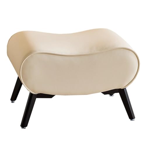 GIZNXBA Rechteckige Sitzhocker Beige Kleiner Fußhocker Gepolstert Für Das Wohnzimmer Pouf Hocker Aus Leder Für Den Schminktisch, Das Schlafzimmer Oder Den Eingangsbereich(Beige,A) von GIZNXBA