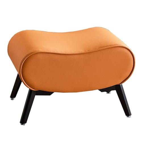 GIZNXBA Rechteckige Sitzhocker Beige Kleiner Fußhocker Gepolstert Für Das Wohnzimmer Pouf Hocker Aus Leder Für Den Schminktisch, Das Schlafzimmer Oder Den Eingangsbereich(Orange,B) von GIZNXBA