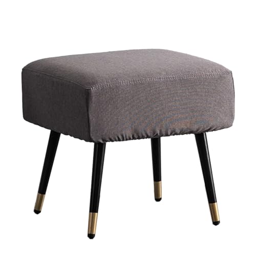GIZNXBA Rechteckige Sitzhocker Für Das Wohnzimmer Gepolsterte Kleiner Fußhocker Pouf Hocker Für Die Couch Mit Metallbeinen Schuhbank Für Das Schlafzimmer Oder Den Eingangsbereich(Grey,80CM) von GIZNXBA
