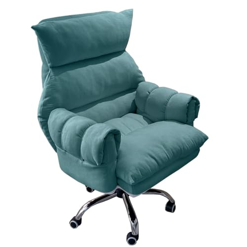 GIZNXBA Schreibtischstuhl Chefsessel Verstellbare Computer-Stuhl Gaming Bürostuhl Ergonomisch Computerstuhl Gaming Drehbare Roll Eitelkeit Stuhl, Aufgabe Stühle Mit Armen Für Wohnzimmer(/Blue,A) von GIZNXBA
