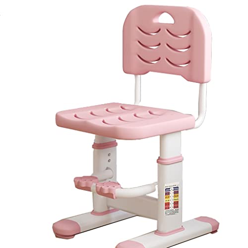 GIZNXBA Schreibtischstuhl Für Kinder Und Jugendliche Mit Fußstütze, Verstellbarer Kinderarbeitsstuhl, Schreibstuhl Für Heimschüler Mit Ergonomischer Rückenlehne, In Der Schule (Color : /Pink) von GIZNXBA