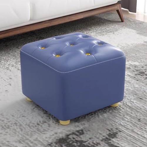 GIZNXBA Sitzhocker Beige Fußhocker Ottoman Für Das Schlafzimmer Pouf Hocker Für Die Couch Moderner Kleiner Fußhocker Gepolstert Für Das Wohnzimmer Oder Den Flur(Blue A,30cm) von GIZNXBA