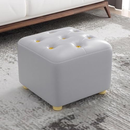 GIZNXBA Sitzhocker Beige Fußhocker Ottoman Für Das Schlafzimmer Pouf Hocker Für Die Couch Moderner Kleiner Fußhocker Gepolstert Für Das Wohnzimmer Oder Den Flur(Grey,25cm) von GIZNXBA