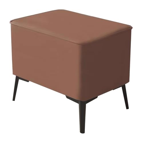GIZNXBA Sitzhocker Grau Kleiner Fußhocker Gepolstert Für Das Wohnzimmer Rechteckige Pouf Hocker Für Die Couch Leder-Pouf-Ottomane Moderne Gepolsterte Sofa-Schuhbank Für Das Wohnzimmer(Bruin,30cm) von GIZNXBA