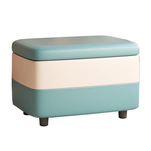 GIZNXBA Sitzhocker Mit Stauraum Für Das Wohnzimmer Kleiner Fußhocker Gepolstert Für Den Eingangsbereich Pouf Hocker Mit Stauraum Schuhhocker Mit Holzbeinen Für Das Schlafzimmer(Groen) von GIZNXBA
