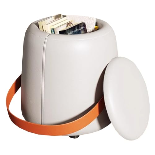 GIZNXBA Sitzhocker Mit Stauraum Kleiner Fußhocker Gepolstert Mit Deckel Fußhocker Für Das Schlafzimmer Pouf Hocker Mit Stauraum Stapelbare Schuhbank Für Das Wohnzimmer(Grey,B) von GIZNXBA