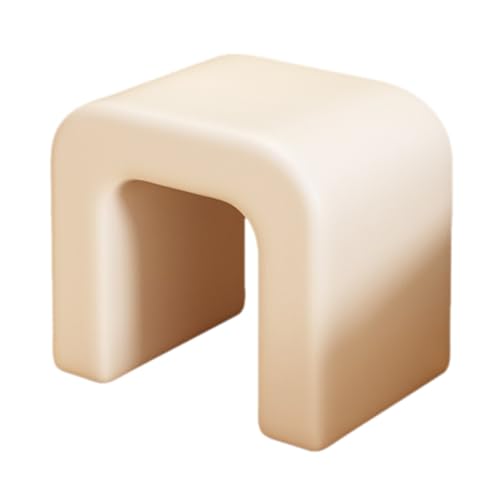 GIZNXBA Sitzhocker Schwarz Gepolsterte Ottomane-Bank Moderner Fußhocker Gepolstert Polsterhocker Mit Weicher Polsterung Bettende Für Wohnzimmer, Schlafzimmer, Eingangsbereich(/Beige A) von GIZNXBA