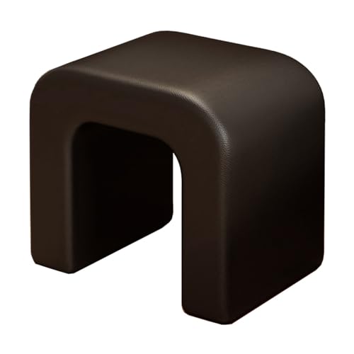GIZNXBA Sitzhocker Schwarz Gepolsterte Ottomane-Bank Moderner Fußhocker Gepolstert Polsterhocker Mit Weicher Polsterung Bettende Für Wohnzimmer, Schlafzimmer, Eingangsbereich(/Black A) von GIZNXBA