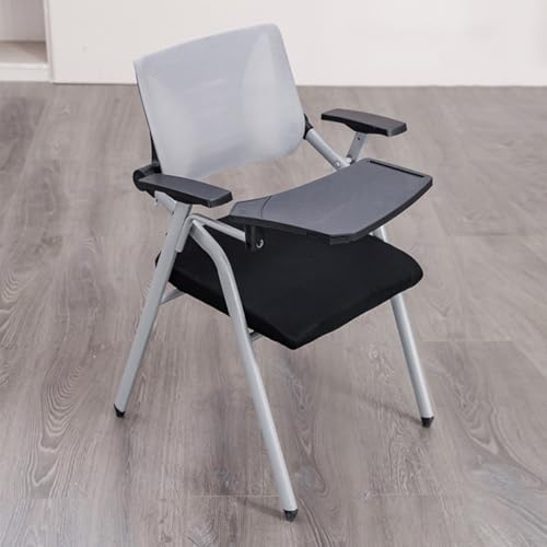 GIZNXBA Stapelbar Faltbare Bürostühle Ergonomische Bequeme Stuhl Netz Klappbar Computer Schreibtisch Stuhl Klappbar Empfang Gaststuhl Mit Armen Für Die Ausbildung Zimmer(/Gray A,Style 2) von GIZNXBA