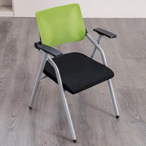 GIZNXBA Stapelbar Faltbare Bürostühle Ergonomische Bequeme Stuhl Netz Klappbar Computer Schreibtisch Stuhl Klappbar Empfang Gaststuhl Mit Armen Für Die Ausbildung Zimmer(/Green,Style 1) von GIZNXBA