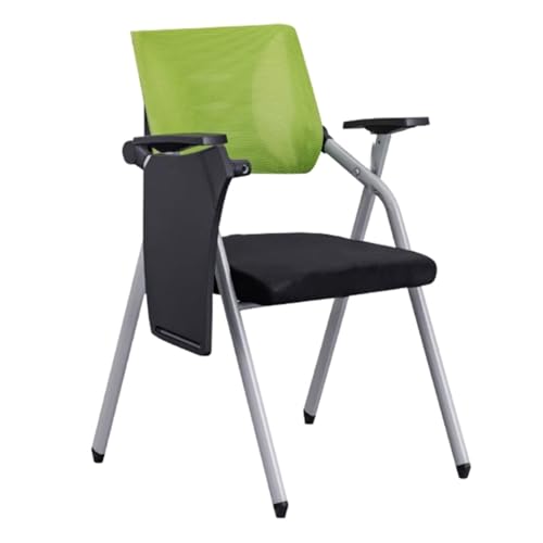 GIZNXBA Stapelbar Faltbare Bürostühle Ergonomische Bequeme Stuhl Netz Klappbar Computer Schreibtisch Stuhl Klappbar Empfang Gaststuhl Mit Armen Für Die Ausbildung Zimmer(/Green,Style 2) von GIZNXBA