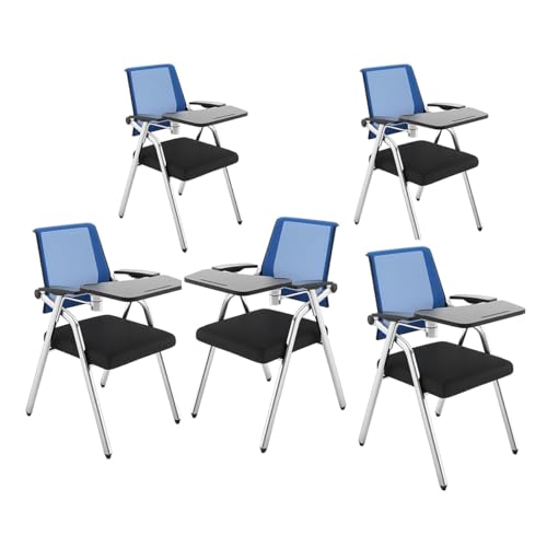 Klappbare Schülerstühle Mit Drehbarem Tisch Klappbarer Stuhl Für Den Gewerblichen Gebrauch Mit Netzrückenlehne Und Verstärktem Sitz Stapelbarer Ergonomischer Stuhl Mit Lendenwirbelstütze(Blauw,5pcs) Klappbare Schülerstühle Mit Drehbarem Tisch Klappbarer Stuhl Für Den Gewerblichen Gebrauch Mit Netzrückenlehne Und Verstärktem Sitz Stapelbarer Ergonomischer Stuhl Mit Lendenwirbelstütze(Blauw,5pcs) von GIZNXBA