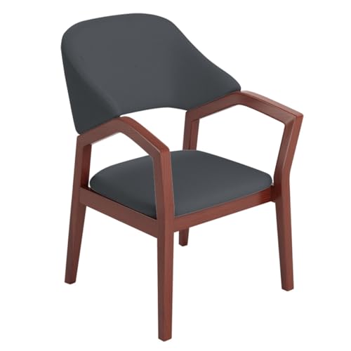 Küchen-Esszimmerstühle Mit Gepolstertem Sitz Gepolsterte Sessel Mit Holzbeinen Küchenstuhl Mit Armlehne Für Das Büro Moderner Empfangsraum-Beistellstuhl Für Das Wohnzimmer(Dark Gray,A) von GIZNXBA
