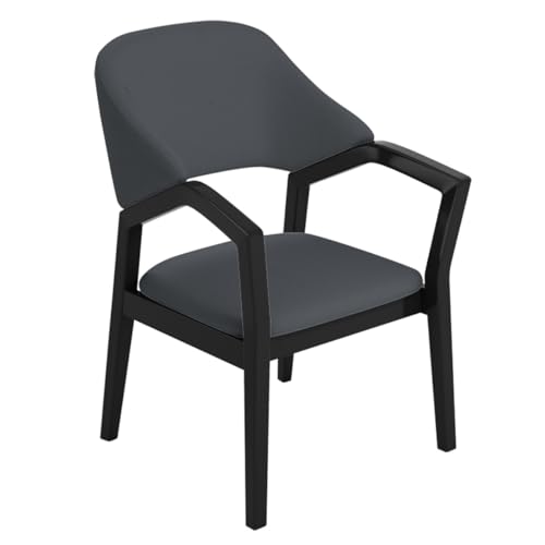 Küchen-Esszimmerstühle Mit Gepolstertem Sitz Gepolsterte Sessel Mit Holzbeinen Küchenstuhl Mit Armlehne Für Das Büro Moderner Empfangsraum-Beistellstuhl Für Das Wohnzimmer(Dark Gray,B) von GIZNXBA
