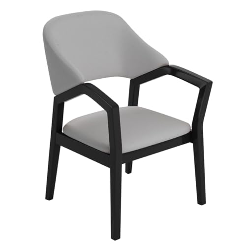 Küchen-Esszimmerstühle Mit Gepolstertem Sitz Gepolsterte Sessel Mit Holzbeinen Küchenstuhl Mit Armlehne Für Das Büro Moderner Empfangsraum-Beistellstuhl Für Das Wohnzimmer(Light Gray,B) von GIZNXBA