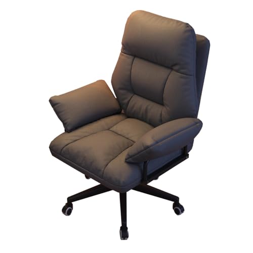 Schreibtischstuhl Bürostuhl Ergonomisch Gaming Liegesofa Freizeit Fauler Stuhl Chefsessel Computerstuhl Ergonomisch Rückenlehne Bequem Recliner Schlafzimmer Schreibtisch Drehsessel(/Dark Gray,A) von GIZNXBA