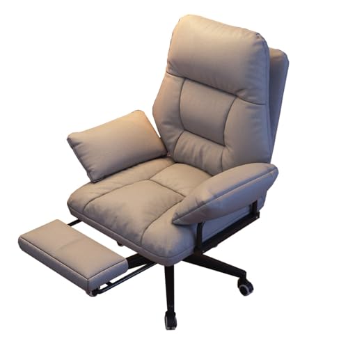 Schreibtischstuhl Bürostuhl Ergonomisch Gaming Liegesofa Freizeit Fauler Stuhl Chefsessel Computerstuhl Ergonomisch Rückenlehne Bequem Recliner Schlafzimmer Schreibtisch Drehsessel(/Light Gray,With fo Schreibtischstuhl Bürostuhl Ergonomisch Gaming Liegesofa Freizeit Fauler Stuhl Chefsessel Computerstuhl Ergonomisch Rückenlehne Bequem Recliner Schlafzimmer Schreibtisch Drehsessel(/Light Gray,With fo von GIZNXBA