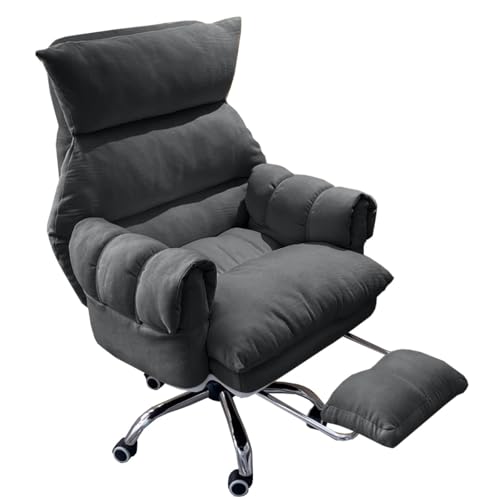 Schreibtischstuhl Chefsessel Verstellbare Computer-Stuhl Gaming Bürostuhl Ergonomisch Computerstuhl Gaming Drehbare Roll Eitelkeit Stuhl, Aufgabe Stühle Mit Armen Für Wohnzimmer(/Dark Gray,With foot r von GIZNXBA