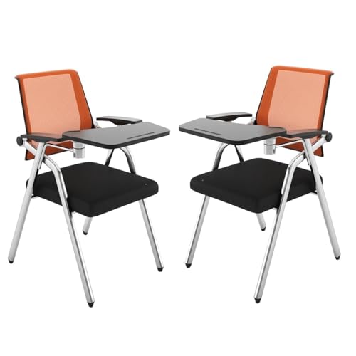 Stapelbarer Und Klappbarer Schülerstuhl Mit Integriertem Schreibtisch Bürostühle Aus Netzgewebe Mit Lendenwirbelstütze Klappbarer Computer-Schreibtischstuhl Mit Tablet-Arm Schreibbrett(Orange B,2pcs) Stapelbarer Und Klappbarer Schülerstuhl Mit Integriertem Schreibtisch Bürostühle Aus Netzgewebe Mit Lendenwirbelstütze Klappbarer Computer-Schreibtischstuhl Mit Tablet-Arm Schreibbrett(Orange B,2pcs) von GIZNXBA