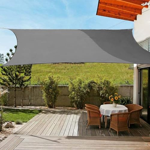 Sonnensegel Rechteckig Wasserdicht Oxford-Stoff Sonnenschutz Garten Balkon Und Terrasse 95% UV Schutz Hoch Dichte Gewebe Wasserdurchlässig Für Patio Pergola Hinterhofa,A,1.8x2m von GImLy