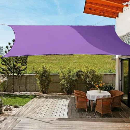 Sonnensegel Rechteckig Wasserdicht Oxford-Stoff Sonnenschutz Garten Balkon Und Terrasse 95% UV Schutz Hoch Dichte Gewebe Wasserdurchlässig Für Patio Pergola Hinterhofa,E,2x5m von GImLy