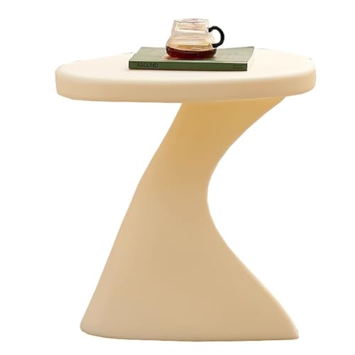 GJ Beistelltisch aus PE-Kunststoff, nordischer kreativer Sofa-Beistelltisch, moderner Hocker for draußen, kompakter Akzenttisch for Kaffeeterrasse, Innenbereich, Schlafzimmer(B) von GJ
