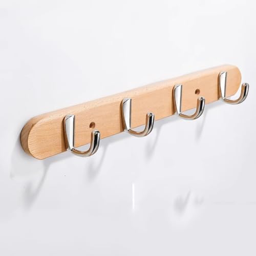 GJ Garderobenständer, robuste Wandgarderobenhaken, dekorative Wandhaken aus Holz for Eingangsbereich, Schlafzimmer, Badezimmer, for Wintermäntel, Hüte, Jacken(B,40cm) von GJ