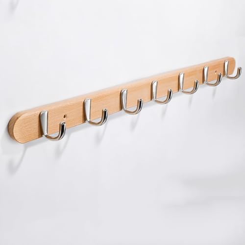 GJ Garderobenständer, robuste Wandgarderobenhaken, dekorative Wandhaken aus Holz for Eingangsbereich, Schlafzimmer, Badezimmer, for Wintermäntel, Hüte, Jacken(B,70cm) von GJ