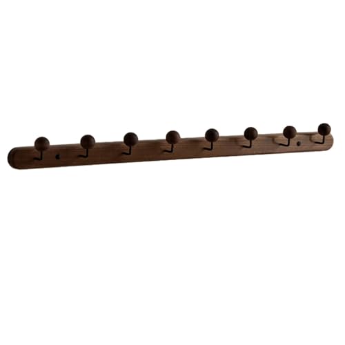 GJ Wandgarderobe, Kleiderhaken aus Massivholz, dekorative Wandhaken for den Eingangsbereich, for Aufhängen von Mänteln, Kleidung, Jacken, Hüten, Taschen und Handtüchern(80cm) von GJ