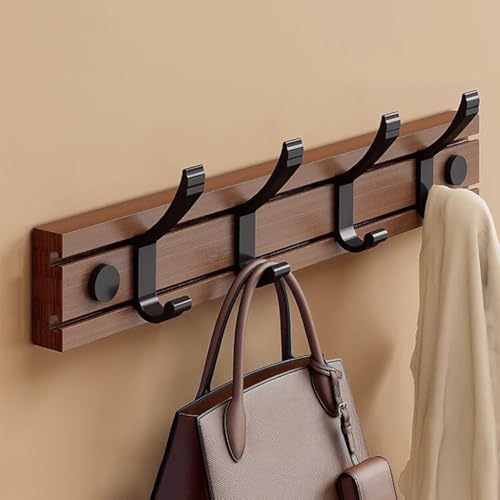 GJ Wandgarderobe, Wandhaken for den Eingangsbereich, Kleiderhakenleiste mit mobilen Haken aus Aluminiumlegierung, robuster Handtuchhalter for das Badezimmer(40cm) von GJ