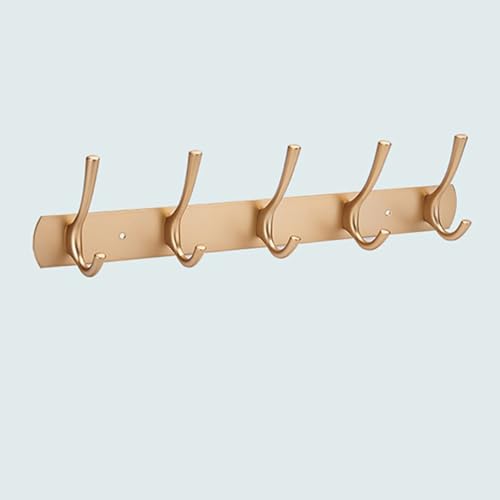 GJ Wandgarderobe, robuste Kleiderhakenleiste aus Metall, modernes Kinderzimmer, Eingangsbereich und Badezimmeraufhänger for Mantel, Tasche, Handtuch, Schlüssel, Hut, Regenschirm(40.5cm) von GJ
