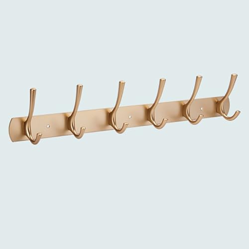 GJ Wandgarderobe, robuste Kleiderhakenleiste aus Metall, modernes Kinderzimmer, Eingangsbereich und Badezimmeraufhänger for Mantel, Tasche, Handtuch, Schlüssel, Hut, Regenschirm(48.8cm) von GJ