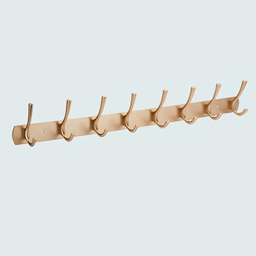 GJ Wandgarderobe, robuste Kleiderhakenleiste aus Metall, modernes Kinderzimmer, Eingangsbereich und Badezimmeraufhänger for Mantel, Tasche, Handtuch, Schlüssel, Hut, Regenschirm(66cm) von GJ