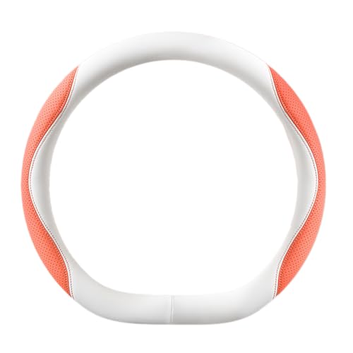 Auto Lenkradbezug für Chevrolet Groove EV 2024 Anti Rutsch Lenkrad Abdeckung Lenkradschoner Auto Lenkradhülle Lenkradabdeckung,Type D- White orange von GJBHN