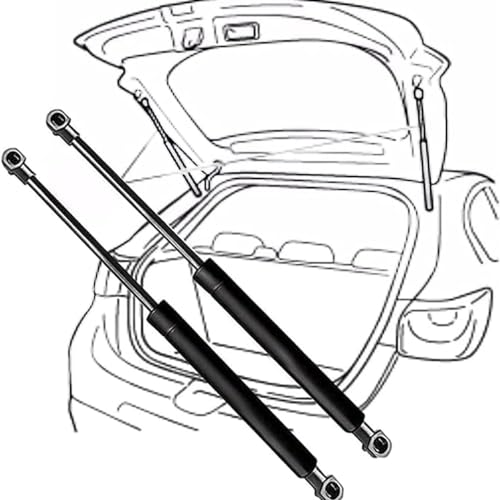 GJBHN 2 Stück Auto Kofferraum Gasfeder für Nissan Qashqai J10 2008 2009 2010 2011 2012 2013 Kofferraum Heckklappe Stoßdämpfer Dämpfer Lift Unterstützung Hydraulische Stange Zubehör von GJBHN