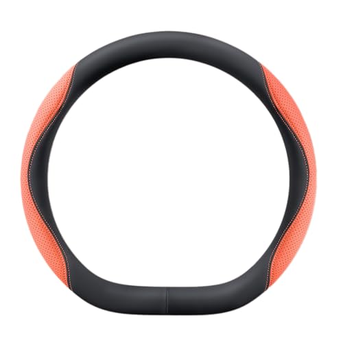 GJBHN Auto Lenkradbezug für Honda Prologue 2024 Anti Rutsch Lenkrad Abdeckung Lenkradschoner Auto Lenkradhülle Lenkradabdeckung,Type D- Black orange von GJBHN