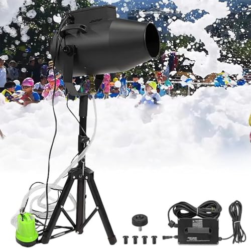 GJBMXSM 1000-W-Schaummaschine Für Partys Im Freien, Schaumkanonenmaschine, 6–10 M Entfernung/80 M² Fläche, Einstellbarer Winkel, Jet-Schaummaschine Mit Bühneneffekt,Rechargeabletype von GJBMXSM
