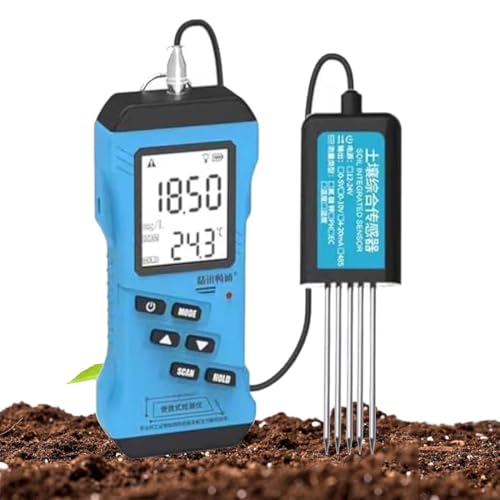 GJBMXSM 7-in-1 Digitaler NPK-Bodentester, Messung von Stickstoff, Phosphor, Kalium, pH, Feuchtigkeits-, Temperatur-, Leitfähigkeits-, Bodenfeuchtigkeitssensor für Pflanzen Für Landwirtschaft GJBMXSM 7-in-1 Digitaler NPK-Bodentester, Messung von Stickstoff, Phosphor, Kalium, pH, Feuchtigkeits-, Temperatur-, Leitfähigkeits-, Bodenfeuchtigkeitssensor für Pflanzen Für Landwirtschaft von GJBMXSM