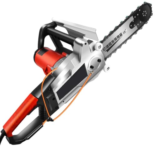 GJBMXSM 8900W Elektrische Betonsäge mit wassergespeister Staubunterdrückung,Beton Kettensäge,Wandschneider mit 2 Diamantketten,für Granit,Porzellan,Holz,Beton,Stein,CuttingDepth35cm von GJBMXSM