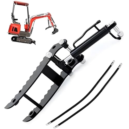 GJBMXSM Hydraulischer Daumengreifer Für Minibagger, Metallgreifer 1/3-Loch-Montage Für Bagger Bis 2 Tonnen, Einstellbare Winkel, Starker Griffdaumen,Singleholethumbclip von GJBMXSM