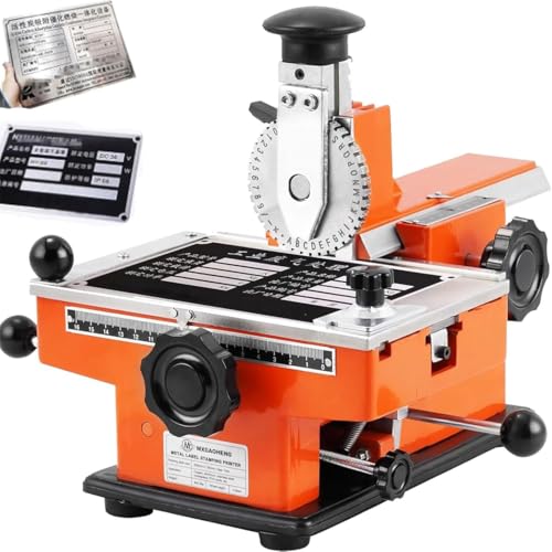 GJBMXSM Metall-Namensschild-Prägemaschine, Metallplatten-Prägegerät, halbautomatischer Präger oder Prägung von Hundemarken, Namensschildern und Metallkarten,2mm GJBMXSM Metall-Namensschild-Prägemaschine, Metallplatten-Prägegerät, halbautomatischer Präger oder Prägung von Hundemarken, Namensschildern und Metallkarten,2mm von GJBMXSM
